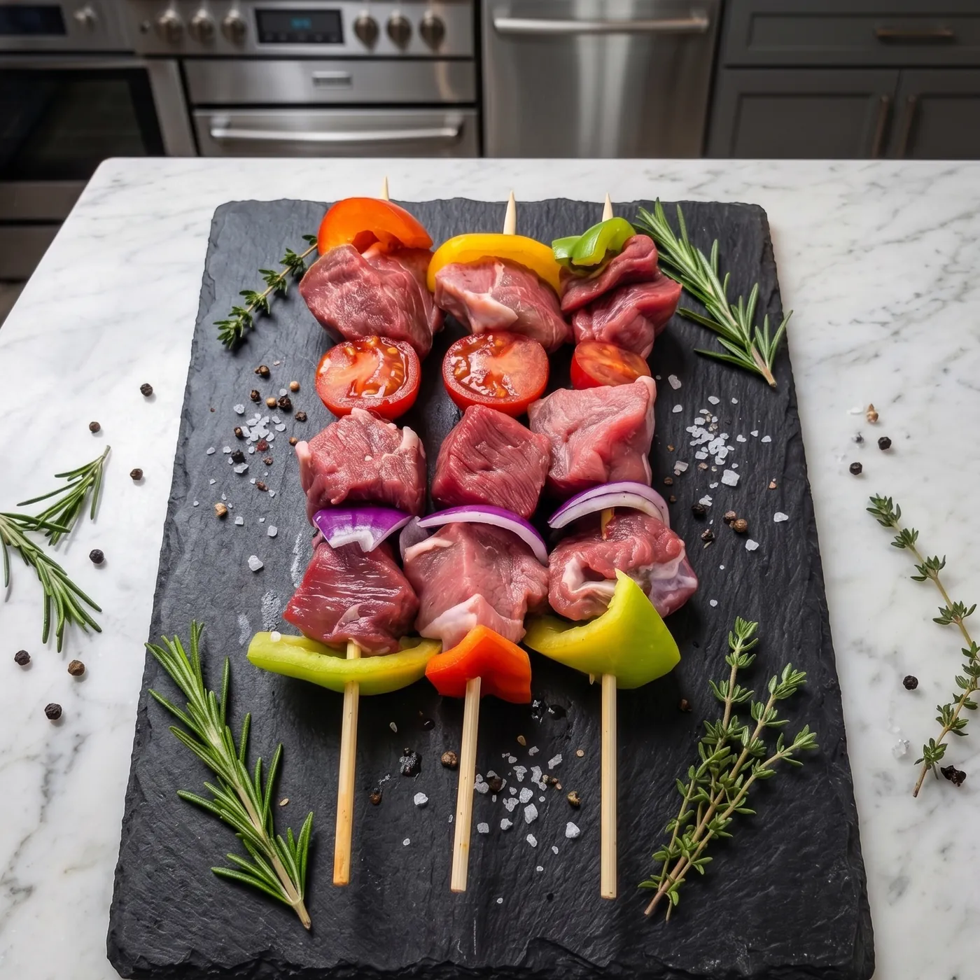 Lamb & Pepper Kebabs